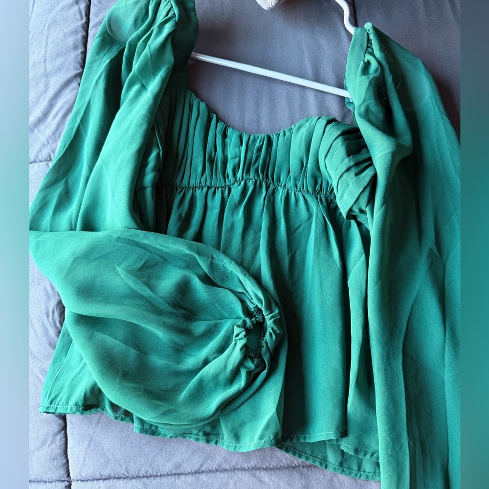 Abercrombie & Fitch Green Blouse - Color as pictured in first slide SMALL